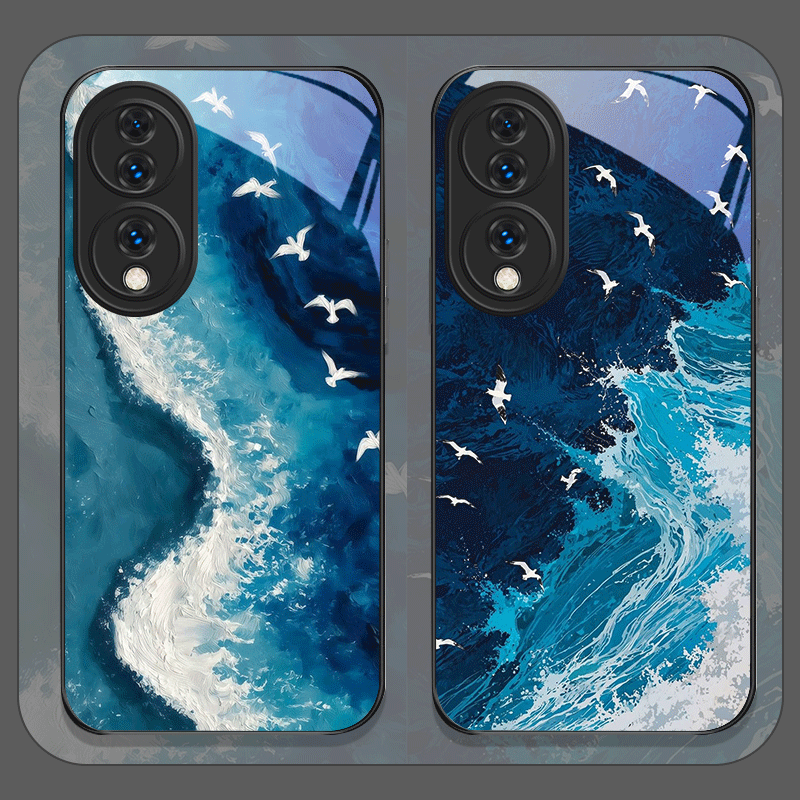 Huawei Mate 60 - Yaz Plajı Mavi Okyanus Dalgası Baskılı