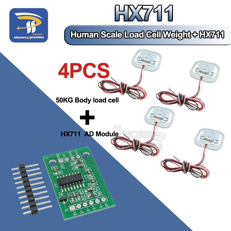 Muscle Sensor Emg - 4 adet 50kg insan ölçeği yük